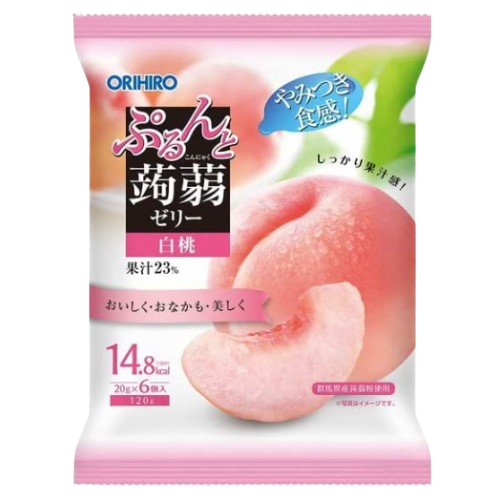 일본 오리히로 곤약젤리 복숭아 1봉지 (6개입)