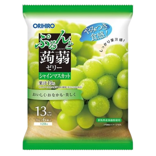 일본 오리히로 곤약젤리 청포도 1봉지 (6개입)