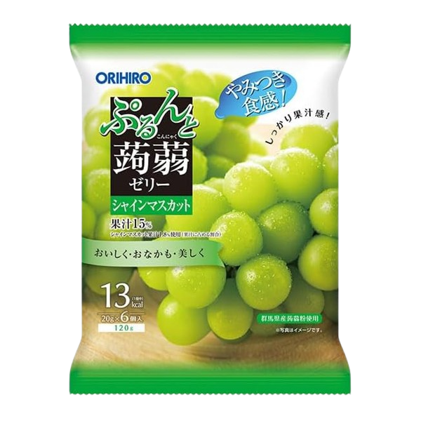 일본 오리히로 곤약젤리 청포도 1봉지 (6개입)