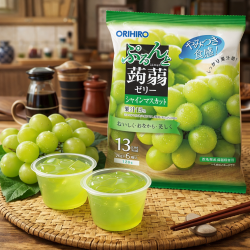 일본 오리히로 곤약젤리 청포도 1봉지 (6개입)