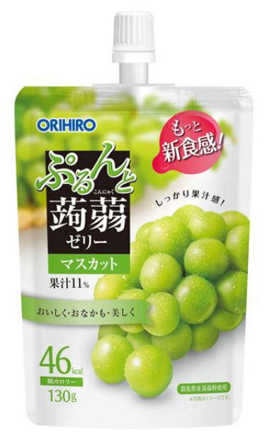 오리히로 곤약젤리 청포도 파우치형 130g