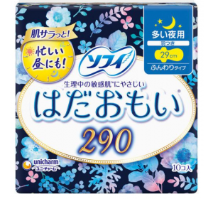 일본 생리대 소피 하다오모이 양많은날 밤용 10개입
