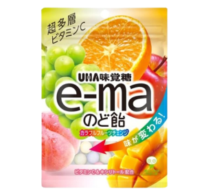 UHA 미각당 e-ma 목캔디 다채로운 과일 체인지 50g