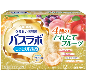 HERS 바스라보 W보습 과일 탄산 입욕제 12정