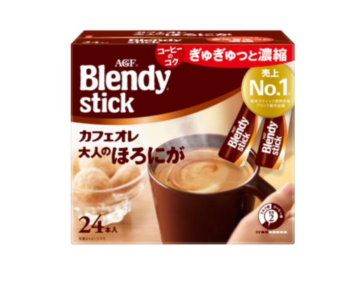 AGF 브랜디 스틱 카페오레 진한맛 24개입