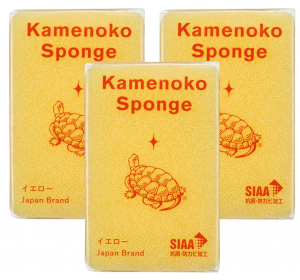 카메노코 거북이 스펀지 노랑 3개 세트