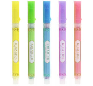 제브라 키라리치 반짝이 형광펜 5색 세트