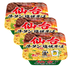 센다이 우설 풍미 시오 야키소바 112g 3개 세트