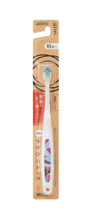 에비스 Let's 프로 그립 칫솔 보통모 10세용