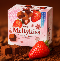(겨울한정)메이지 멜티키스 진한 딸기 초콜릿 53g