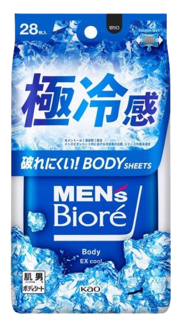 비오레 맨즈 바디시트 극냉감타입 쿨오션향 28매입