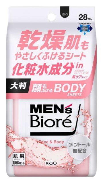 비오레 맨즈 바디시트 마일드 플로럴향 28매입