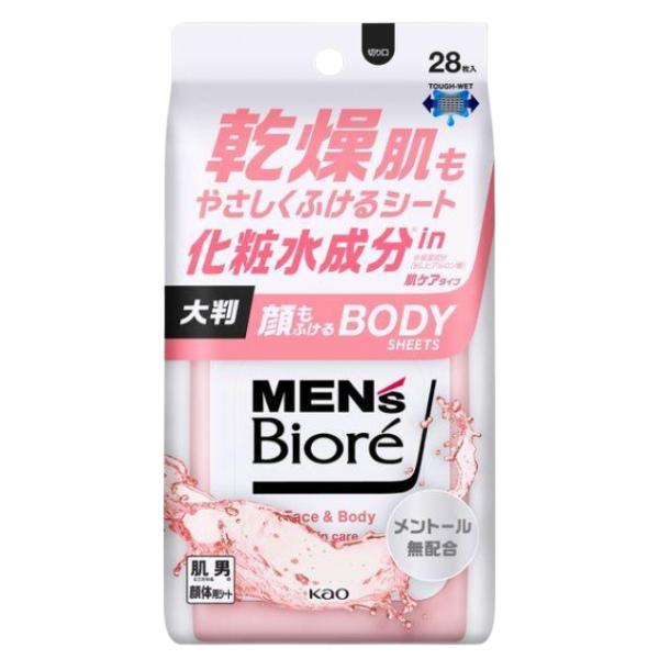 비오레 맨즈 바디시트 마일드 플로럴향 28매입