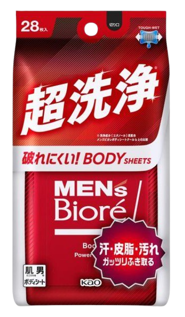 비오레 맨즈 바디시트 세척타입 은은한 시트러스향 28매입