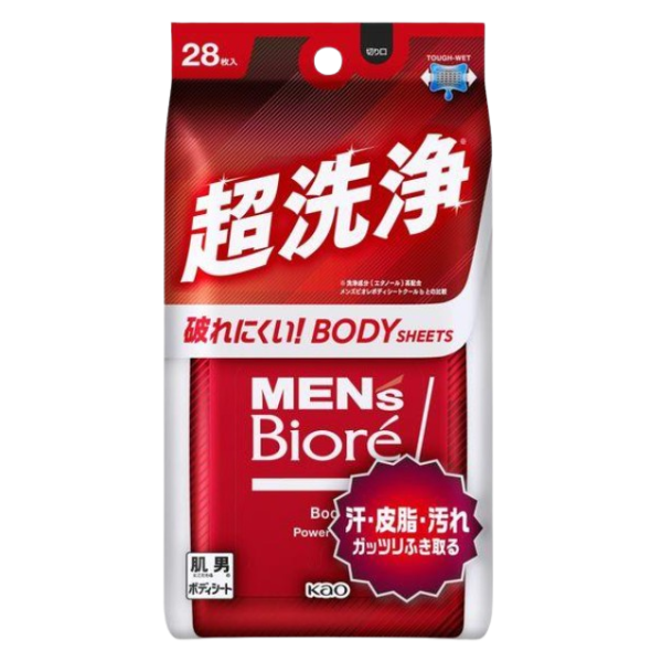 비오레 맨즈 바디시트 세척타입 은은한 시트러스향 28매입