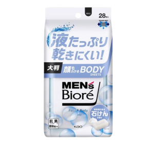 비오레 맨즈 얼굴도 닦는 바디시트 깨끗한 비누향 28매입