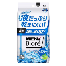 비오레 맨즈 바디시트 산틋한 시트러스향 28매입
