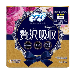 소피 키요라 팬티라이너 플로럴 14cm 62매입