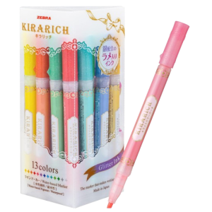 제브라 키라리치 반짝이 형광펜 13색 세트