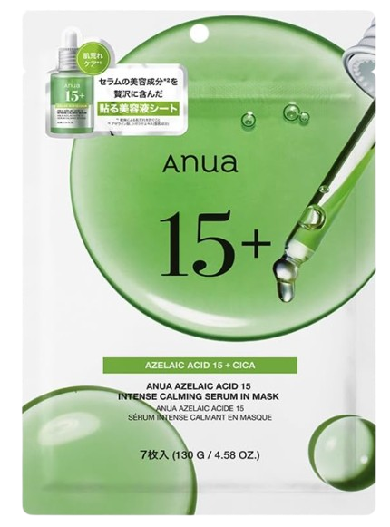 ANUA 아누아 아젤라인산 15 카밍 세럼 마스크팩 7매입