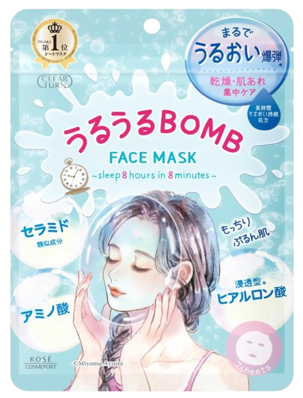 KOSE 클리어턴 윤기나는 BOMB 마스크팩 7매입