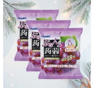 일본 오리히로 곤약젤리 포도 3개 세트