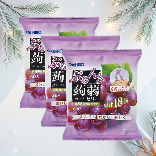 일본 오리히로 곤약젤리 포도 3개 세트