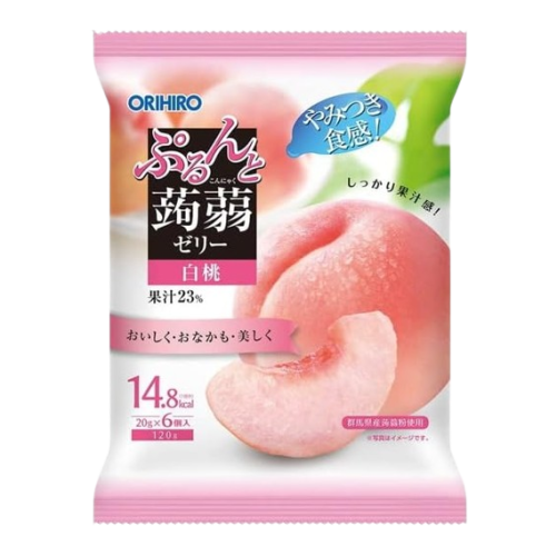 일본 오리히로 곤약젤리 복숭아 3개 세트
