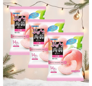 일본 오리히로 곤약젤리 복숭아 3개 세트