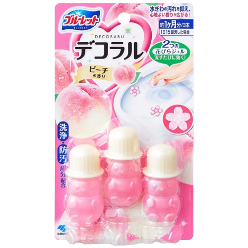 블루렛데코 변기용 방향제 복숭아향 3개 세트