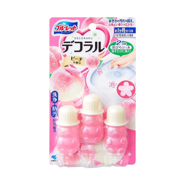 블루렛데코 변기용 방향제 복숭아향 3개 세트