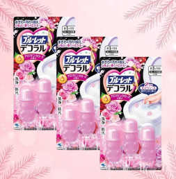 블루렛데코 변기용 방향제(아로마 핑크 로즈 향) 3개 세트
