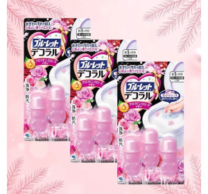 블루렛데코 변기용 방향제(아로마 핑크 로즈 향) 3개 세트