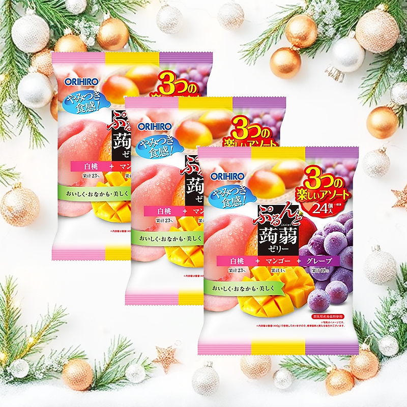 오리히로 곤약젤리 파우치 큰 봉지 3개 세트