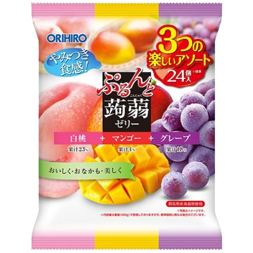 오리히로 곤약젤리 파우치 큰 봉지 3개 세트