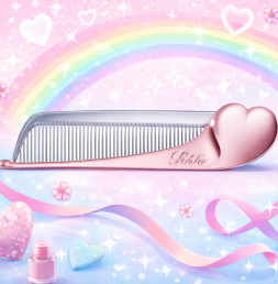 리파 하트콤 아이라 꼬리빗 로즈골드색