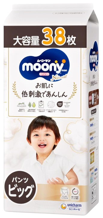 내추럴 팬츠 빅사이즈 대용량팩 (12~22kg) 38개입