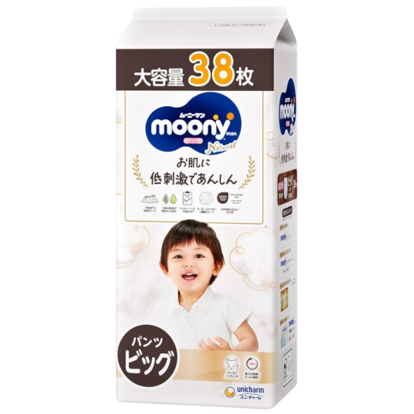 내추럴 팬츠 빅사이즈 대용량팩 (12~22kg) 38개입