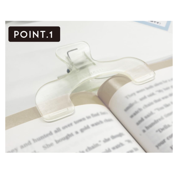 선스타 문구 우칸무리 북클립 북집게 클리어 피치베이지