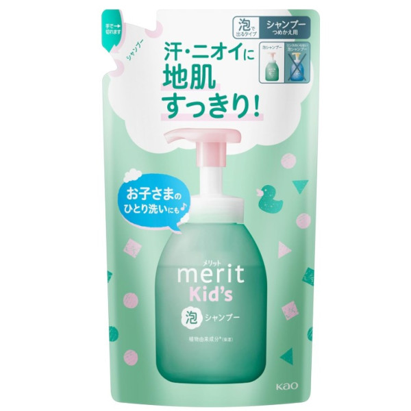카오 메리트 키즈 거품 샴푸 리필 270ml